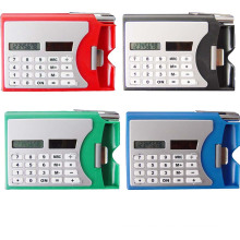 Multifunktionale Kunststoff-Namenskarte Box mit Kugelschreiber Pocket Solar-Rechner